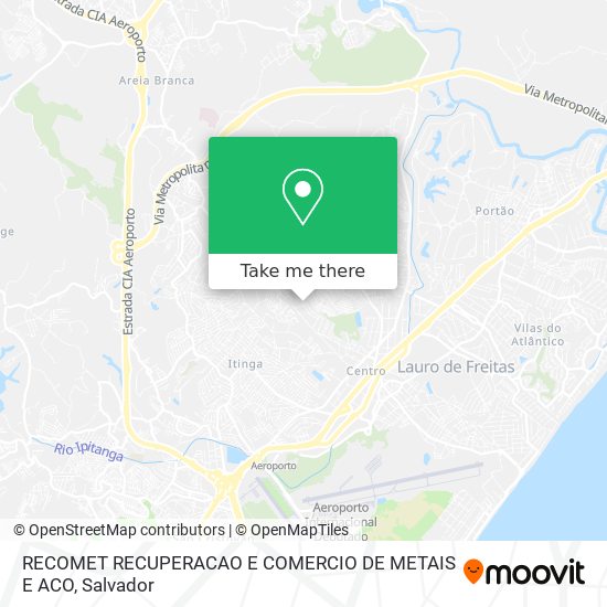 RECOMET RECUPERACAO E COMERCIO DE METAIS E ACO map