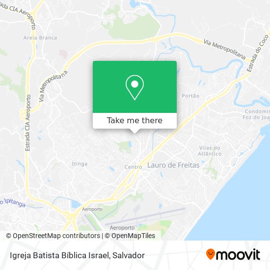 Mapa Igreja Batista Bíblica Israel