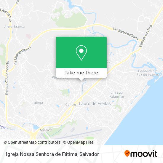 Mapa Igreja Nossa Senhora de Fátima