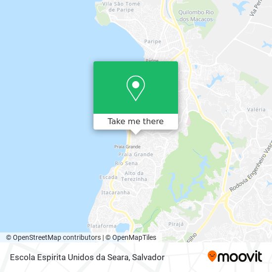 Mapa Escola Espirita Unidos da Seara