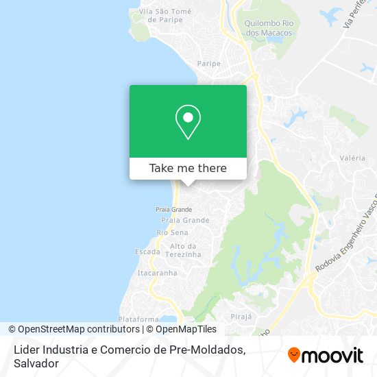 Mapa Lider Industria e Comercio de Pre-Moldados