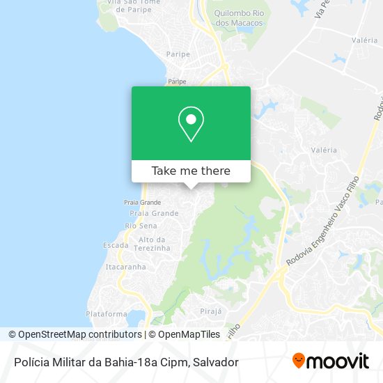 Mapa Polícia Militar da Bahia-18a Cipm