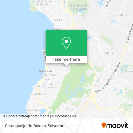 Carangueijo do Baiano map