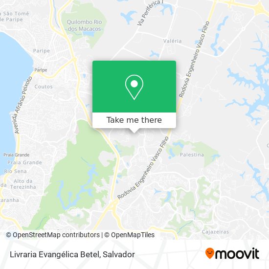 Mapa Livraria Evangélica Betel