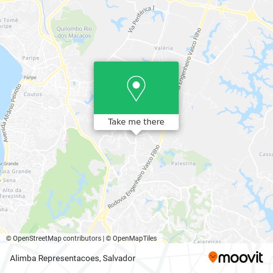 Alimba Representacoes map