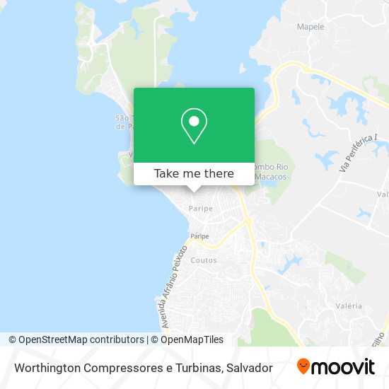 Worthington Compressores e Turbinas map