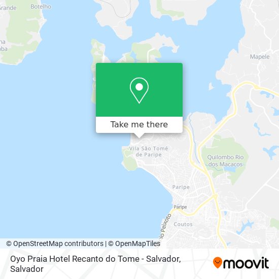 Oyo Praia Hotel Recanto do Tome - Salvador map