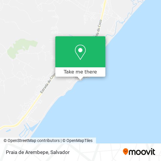 Praia de Arembepe map