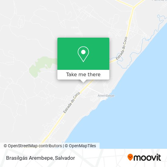 Brasilgás Arembepe map