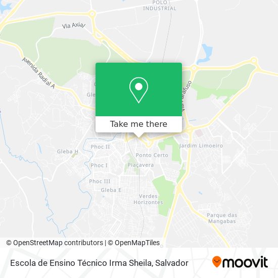 Escola de Ensino Técnico Irma Sheila map