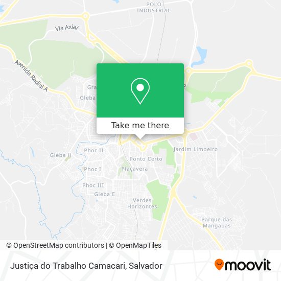 Justiça do Trabalho Camacari map