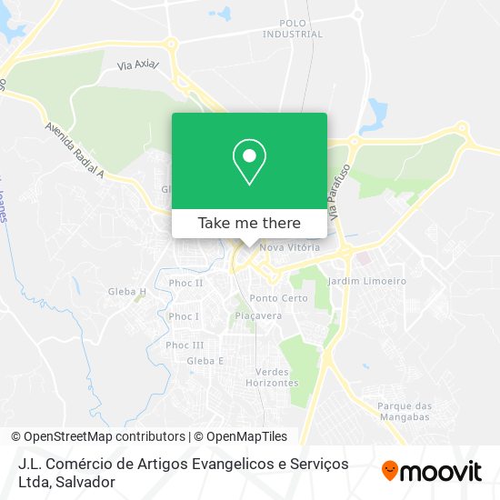 J.L. Comércio de Artigos Evangelicos e Serviços Ltda map