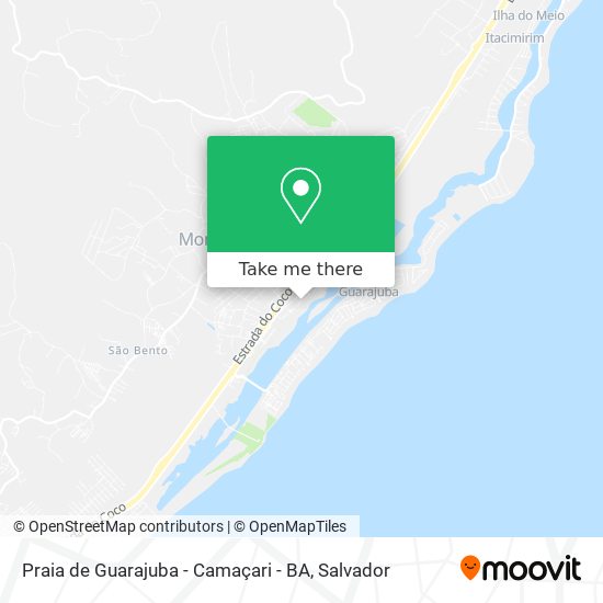 Praia de Guarajuba - Camaçari - BA map