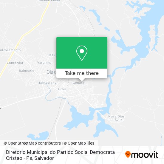 Diretorio Municipal do Partido Social Democrata Cristao - Ps map
