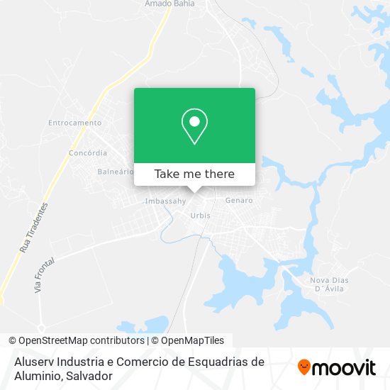 Mapa Aluserv Industria e Comercio de Esquadrias de Aluminio