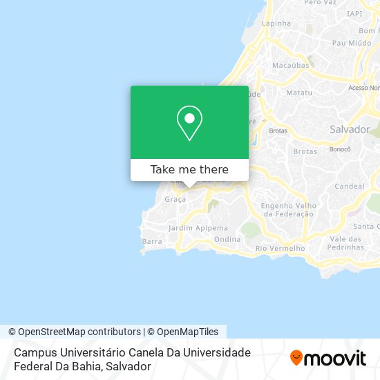 Mapa Campus Universitário Canela Da Universidade Federal Da Bahia