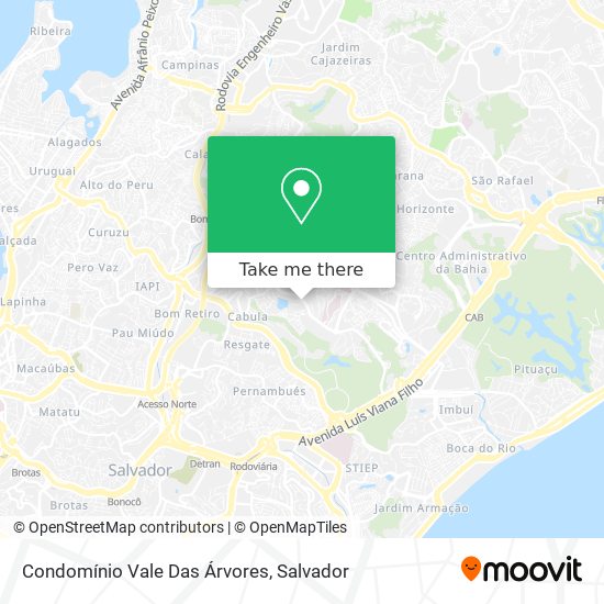 Condomínio Vale Das Árvores map