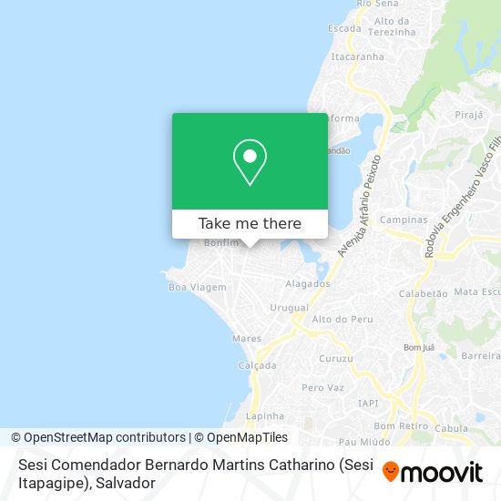 Mapa Sesi Comendador Bernardo Martins Catharino (Sesi Itapagipe)