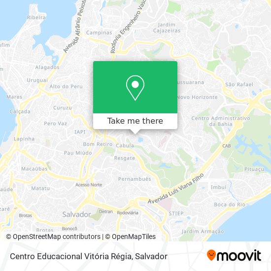 Mapa Centro Educacional Vitória Régia