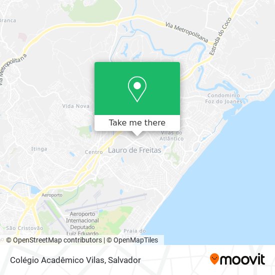 Mapa Colégio Acadêmico Vilas