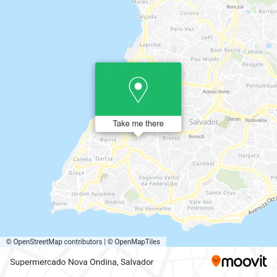 Supermercado Nova Ondina map