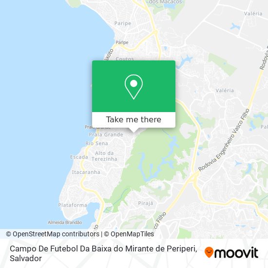 Mapa Campo De Futebol Da Baixa do Mirante de Periperi