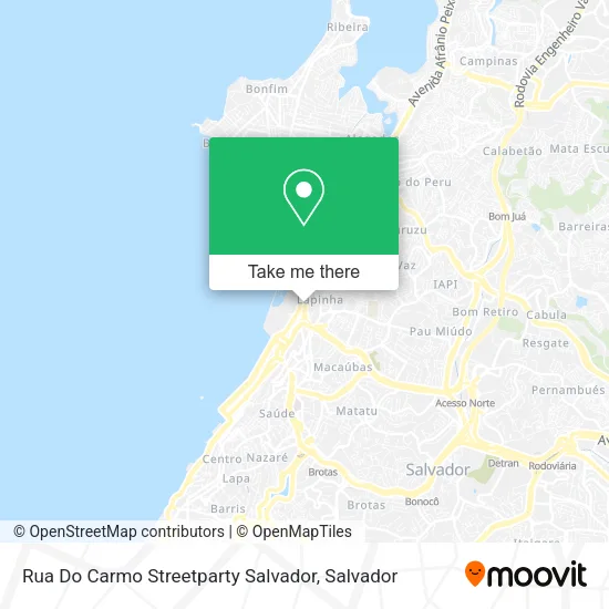 Rua Do Carmo Streetparty Salvador map
