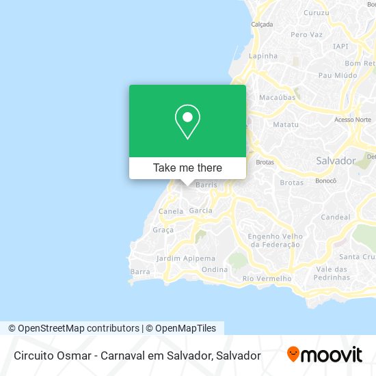 Mapa Circuito Osmar - Carnaval em Salvador