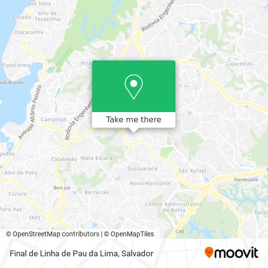 Mapa Final de Linha de Pau da Lima