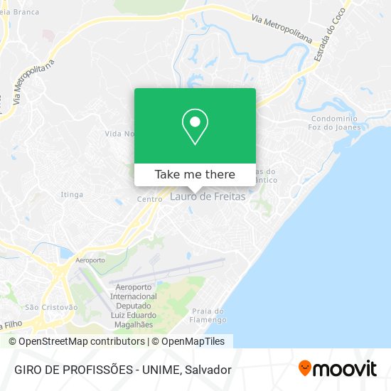 GIRO DE PROFISSÕES - UNIME map