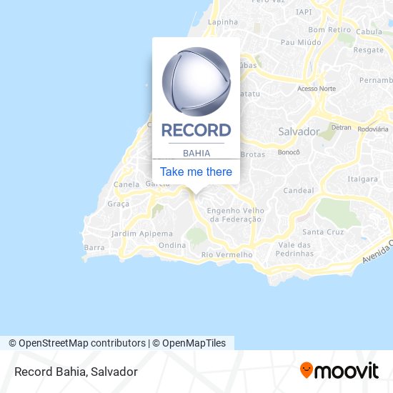 Mapa Record Bahia