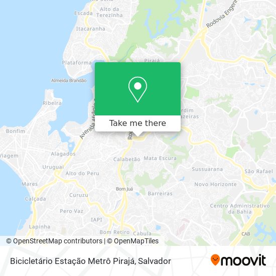 Bicicletário Estação Metrô Pirajá map