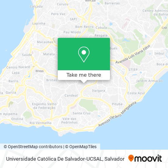 Mapa Universidade Católica De Salvador-UCSAL
