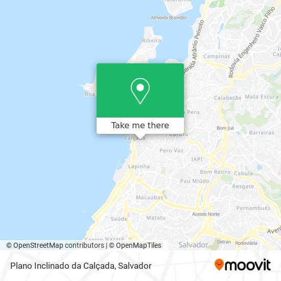 Plano Inclinado da Calçada map