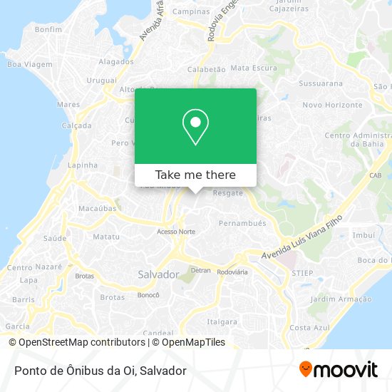 Mapa Ponto de Ônibus da Oi