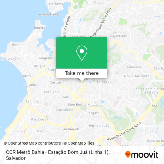 CCR Metrô Bahia - Estação Bom Juá (Linha 1) map