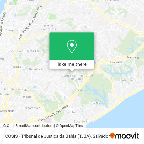 Mapa COSIS - Tribunal de Justiça da Bahia (TJBA)