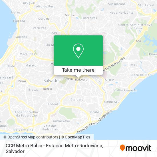CCR Metrô Bahia - Estação Metrô-Rodoviária map