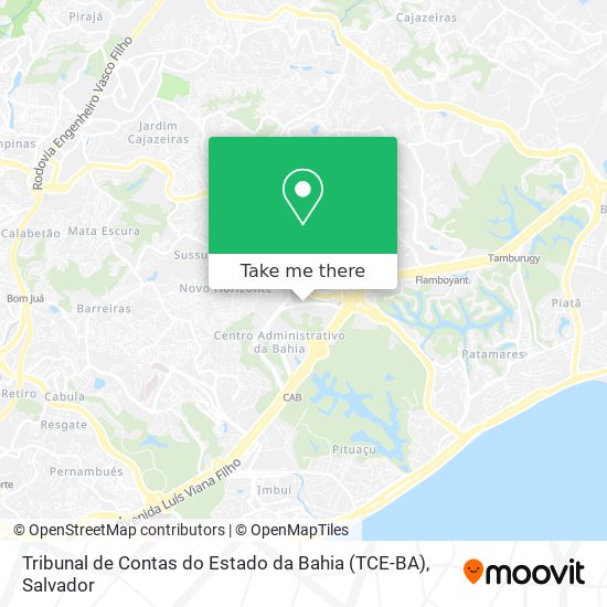 Tribunal de Contas do Estado da Bahia (TCE-BA) map