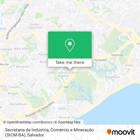 Secretaria de Indústria, Comércio e Mineração (SICM-BA) map