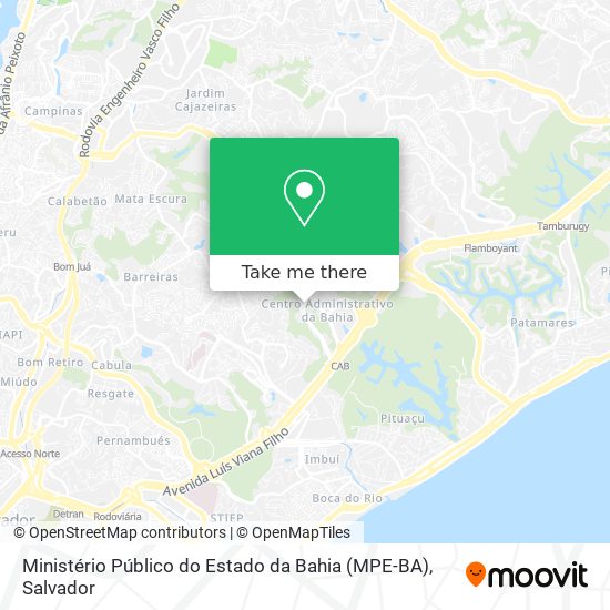 Mapa Ministério Público do Estado da Bahia (MPE-BA)
