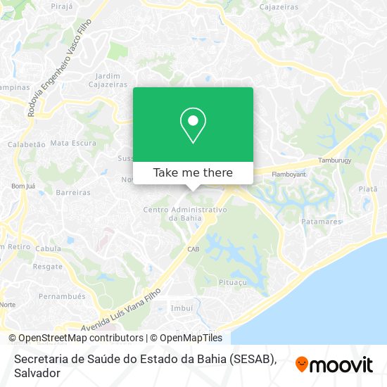 Secretaria de Saúde do Estado da Bahia (SESAB) map