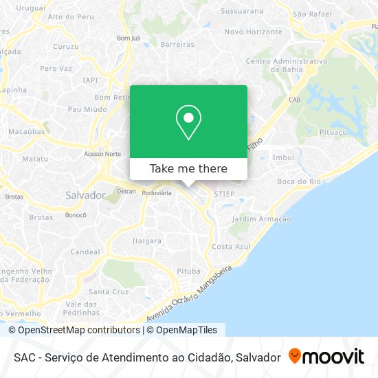 Mapa SAC - Serviço de Atendimento ao Cidadão