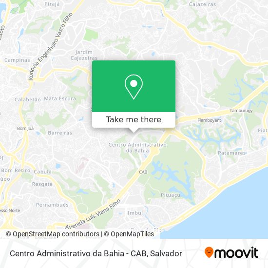 Mapa Centro Administrativo da Bahia - CAB