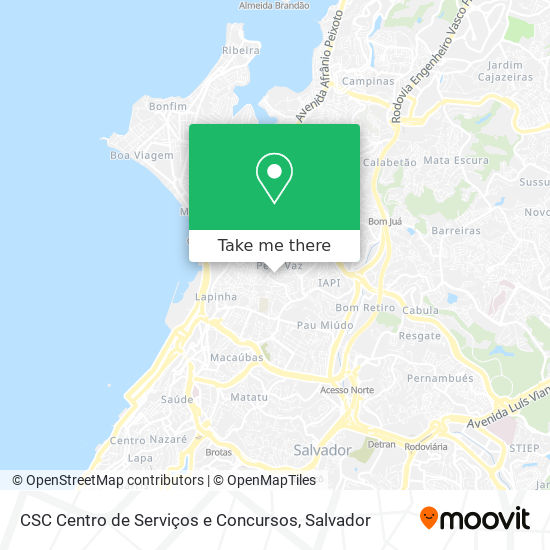 CSC Centro de Serviços e Concursos map