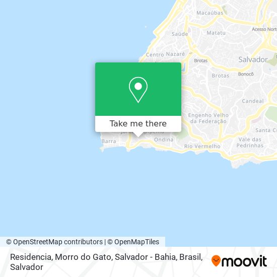 Residencia, Morro do Gato, Salvador  - Bahia, Brasil map