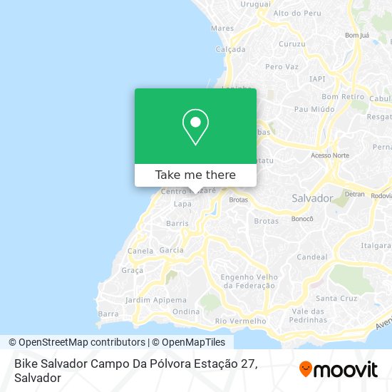 Bike Salvador Campo Da Pólvora Estação 27 map