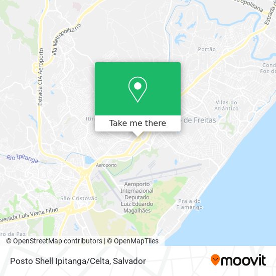 Mapa Posto Shell Ipitanga/Celta