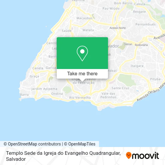 Templo Sede da Igreja do Evangelho Quadrangular map