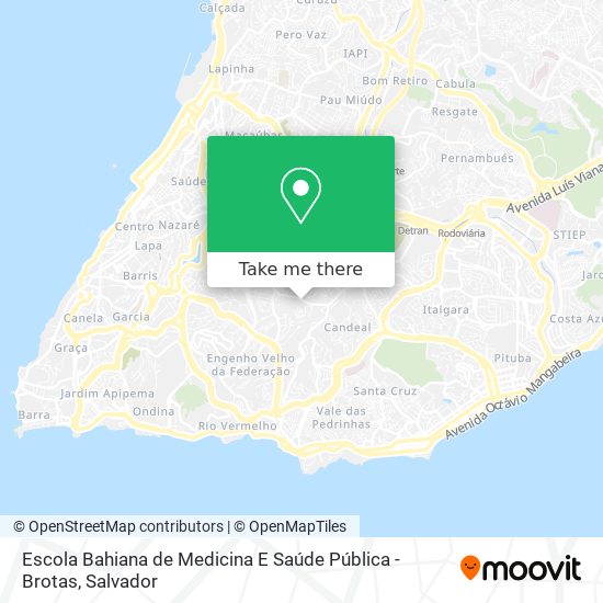 Escola Bahiana de Medicina E Saúde Pública - Brotas map